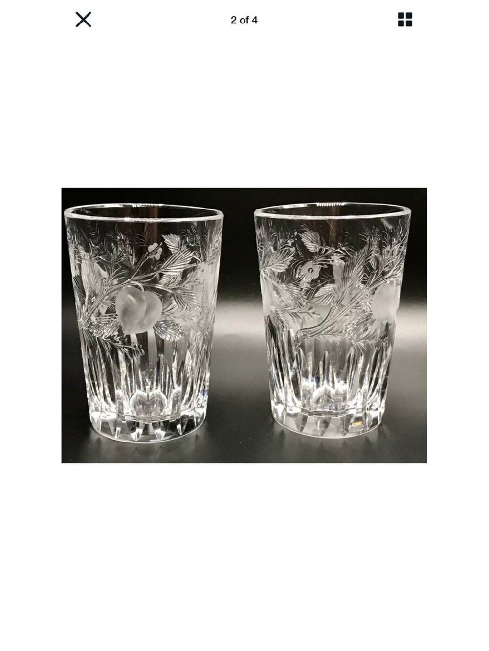 Hawkes Fruits Juice Drink Small Tumbler Old Fashioned Glass Extremely RARE